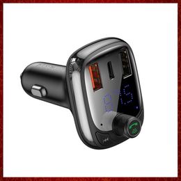 CC379 Quick Charge 4.0 Car Charger for Phone FM Transmitter Bluetooth Kit Audio MP3 Player Fast Dual USB Cars Phone Chargers