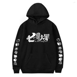 Men's Hoodies The Seven Deadly Sins Anime Men/Women's Sweatshirt Autumn Winter Hip Hop Tracksuits Boys Girls Clothes Warm Coat