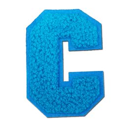 Notions 7cm Iron on Patch Colorful Letters C Sew on Patches Chenille Alphabet Embroidered Appliques for Clothing Jackets