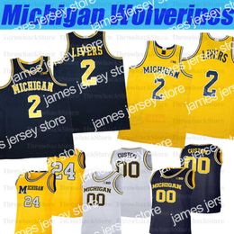 College Baseball Wears Custom NCAA Michigan Wolverines College Basketball #15 Chaundee Brown Jr. #3 Zeb Jackson #5 Terrance Williams II Jerseys