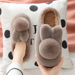 Women's Winter Cotton Slippers Thick Bottom Cartoon Plush Warm Indoor Comfortable Warm Light Leisure