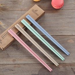 Dinnerware Sets 4 Pair/SET High Quality Chinese Chopsticks Eco-Friendly Plastic Sticks Hashi With Portable Box Travel Four Pairs