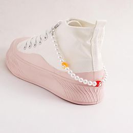 Anklets Imitation Pearls Yin And Yang Shoe Chain For Women Girls Fashion Candy Colour Charm Party Birthday Jewellery Gifts