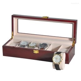 Watch Boxes Display Wooden Box Luxury Storage Men's Jewellery Gifts 2/3/6 Grid