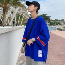 Men's T Shirts Summer Men Loose T-shirt Harajuku 2022 Hip Hop Casual Tshirts Male Korean Oversize Vintage Tees Plus Size S-2XL