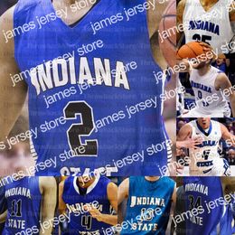 College Baseball Wears Custom Indiana State Sycamores Basketball jerseys Bird Tyreke Key Barnes Jake Laravia Cooper Neese Tre Williams