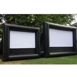 Touring 10x8m Big Outdoor Inflatable Cinema Screenrear projection movie screens for sale air balloon decoration toys sport advertising