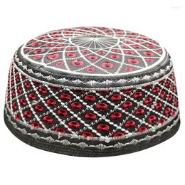 Ethnic Clothing India Red Black Kippah Muslim Prayer Caps For Men Yarmulke Hats Jewish Chapeau Musulman Bonnet Arabic