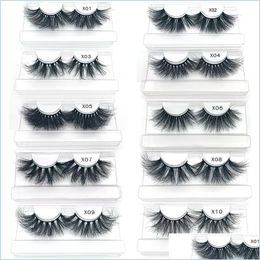 False Eyelashes 30Mm Mink Eyelashes 3D Fluffy Soft False Eyelash Wispy Lashes Big Clear Tray Label Makeup Dramatic Long Drop Deliver Dh1Y5