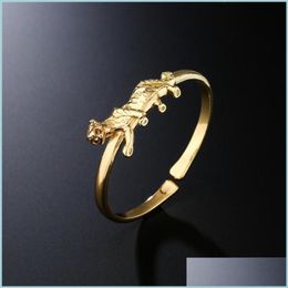 Bangle Bangle Europe And America Selling Products Plated With 18K Golden Light Leopard Animal Bracelet Femalebangle Drop Delivery 20 Dhlrv