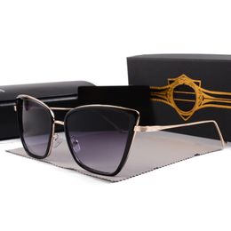 04qp Sunglasses 2022 Vintage Cat Eye Womens Sun Glasses Fashion Designer Shades Luxury Golden Frame Uv400 Gradient Sunbird Dita