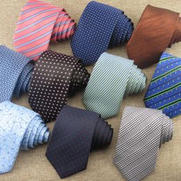 Bow Ties Business Formal Jacquard Neck Tie Skinny Korean Fashion Adult Narrow Groom Wedding 7cm Microfiber Cravate Wholesale