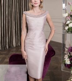 Mother of the Bride dresses sheath knee length pearl wedding 2022 large size NEW IN