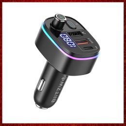 CC347 BW BC2 18W QC3.0 PD Fast Charging Car Charger FM Transmitter USB Wireless Car phone Chargers BT V5.0 voltage Display