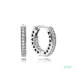 Hoop Huggie Heart Hoop Earrings Original Box For Pandora 925 Sterling Sier Small Ear Ring Women Mens Earring226O Drop Delivery 202 Dhvdc