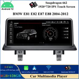 10.25 inch Android 12 Car DVD Player for BMW 1 Series E81 E82 E87 E88 2004-2012 WIFI 4G SIM Carplay Bluetooth IPS Touch Screen GPS Navigation Multimedia Stereo