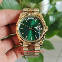 GM Factory Mens Watch Better Quality Watches 40mm 18238 President Green Dail 18k Yellow Gold Sapphire CAL.3255 Movement Mechanical Automatic Men's Wristwatches
