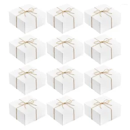 Gift Wrap Box Paper Boxes White Present Container Cardboardlids Kraft Bread Muffin Macaron Dessert Pastry Moth Wedding Presentation