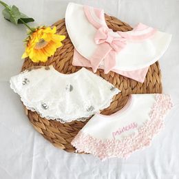 Hair Accessories 1 Pc Korean Cute Born Baby Bibs Girl Princess Lace Floral Spring Autumn Cotton Burp Cloths For 0-2Y Toddler