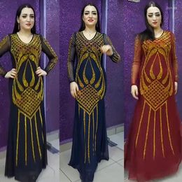 Ethnic Clothing Dubai Chiffon Sleeve Robe Turkish Exquisite Plaid Dress Muslim Ladies Party Birthday Eid Wedding Women