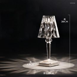 Table Lamps Restaurant Nordic Lamp Night Light Bar Crystal Desk Decoration For Living Room Lampe De Chevet