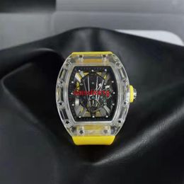 2021 New Arrival Watch For Men Sports Wristwatch Transparent Dial Quartz Watches Silicone Strap 13295S
