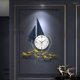 Wall Clocks Minimalist Watch Luxury Digital Art Big Size Nordic Home Design Automatic Relojes Murale Decor