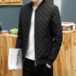 Jackets Spring Autumn Casual Men Quilted Baseball Collar Fleece Lined Warm Coat Streetwear Fashion Clothing Slim Fit Y2211