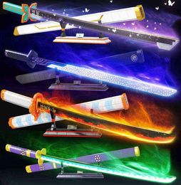 2022 Luminous Version 720 Magic Messer Thousand Blades 726 Yan Mo Messer 725 Zusammengebaute Bausteine ​​Katana Modell Ninja Schwert Y2207744510