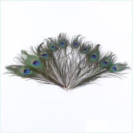 Other Event Party Supplies Natural Peacock Feather Lifelike Vivid Hand Made Ornament Creative For Elegant Wedding Decoration Craft Dhqve