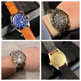 TF Montre de luxe mens Watches Relojes 43mm 2824 Automatic Mechanical movement bronze case luxury watch Wristwatches