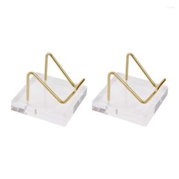 Jewelry Pouches 2 PCS Display Stand Acrylic Holder For Rock Mineral Agate Coral Collectibles Shelf