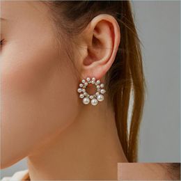 Stud Stud 2021 Trendy Ladies Pearl Earrings Banquet Dress Accessories Niche Design Pierce Drop Delivery Jewelry Dhat6