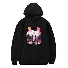 Men's Hoodies Chainsaw Man Denji And Power Hoodie Women Men Hooded Sweatshirt Harajuku Anime Pullover Tracksuit