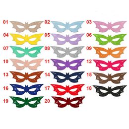 20 Colors Bat Half-face Mask Halloween Hair Jewelry Cosplay Bats Half-Face Masks Ladies Dance Accessories Kids Performance Headdress