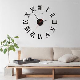 Wall Clocks Acrylic 3D Clock DIY Mute Home Decor Large Mirror Fashion Creative Plastic