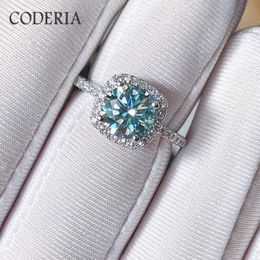 Solitaire Ring s925 Silver 30CT Blue Green Wedding Brilliant Cut Sparkling Diamond Jewellery Woman Engagement Gift Luxury s 221104287F