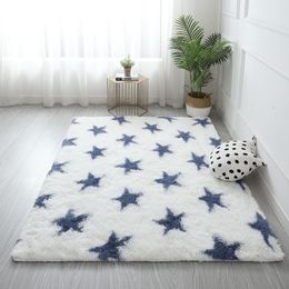 Carpet Living Room Bedroom Polyester Filament Silk Girl Heart Ins Wind Cute Plush Children's Bedside Blanket Floor Mat 221104