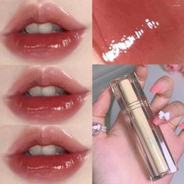 Lip Gloss Mirror Water Glaze High Moisturizing Sexy Red Tint Lipstick Makeup Longlasting Color Non-Stick Cup