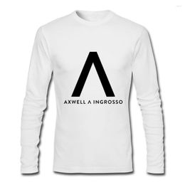 Men's T Shirts Harajuku Stripe Shirt Men Casual T-Shirt Long Sleeve Axwell Ingrosso Autumn Hip Hop Tshirt Streetwear Tops Tees Black White