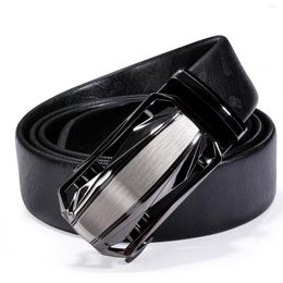 Belts Men High Quality Genuine Leather Fashion Alloy Automatic Buckle Cowhide Belt Luxury Cowskin Strap DiBanGu