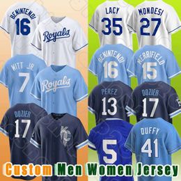 7 Bobby Witt Jr. Baseball Hunter Dozier Jerseys Salvador Perez Whit Merrifield Royals Andrew Benintendi George Brett Carlos Santana Zack Greinke Adalberto Mondesi