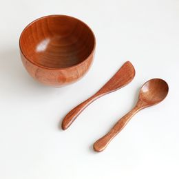 3Pcs DIY Wooden Face Mask Bowl Set with Brush Spatula Lightweight Brown Wood Masks Mixing Homemade Facial Care Tool Kits