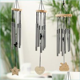 Other Home Decor Outdoor Decor Metal Winds Chimes Yard Garden Bell Chime Window Bells Wall Hanging Decorations Home Wooden Wind 2022 Dhqbg