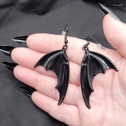 Dangle Earrings Gothic Goth Black Vampire Bat Wing Moon Witch Mystical Punk Jewellery Gift Women Statement Halloween