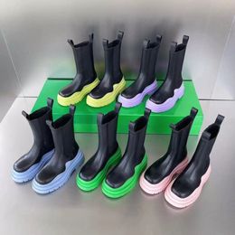 Women Boots Thick Sole Shoes Casual Classic Designer Mens Boots Outdoor Sports Walking Black Green Red Yellow Orange Purple Blue Size 36-45