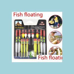 Other Aquarium Fish 1 Set 15Pcs Aquarium Vertical Buoy Sea Fishing Floats Assorted Size For Most Type Of Angling Fish Catching Dro Dh5Xm