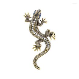 Brooches CINDY XIANG 2 Colors Available Rhinestone Lizard Vintage Animal Pin Suit Accessories Gift