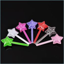 Gift Wrap Five Pointed Star Stick Shape Candy Box Plastic Sugar Organizer Durable Transparent Wedding Favor Boxes 0 88Nt Ff Drop Del Dh1R0
