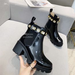 High Quality Double G Ankle Boots Designer Leather Heel Boots GGity Stylish Women Winter Blondie Booties Sexy Warm dfgbfdc